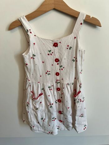 Robe blanche à bretelles Sergent Major 92cm 2 ans