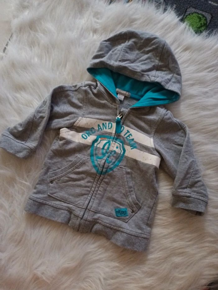 Gilet zippé a capuche 9mois - photo numéro 2