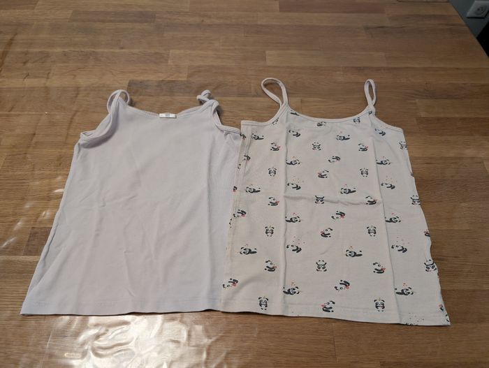 Lot de 2 maillots de corps fille 8 ans