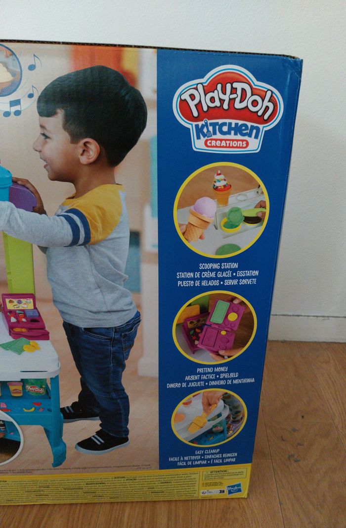 Play-Doh Kitchen Creations, Camion de Glace géant neuf 12 pots pâte à modeler - photo numéro 6
