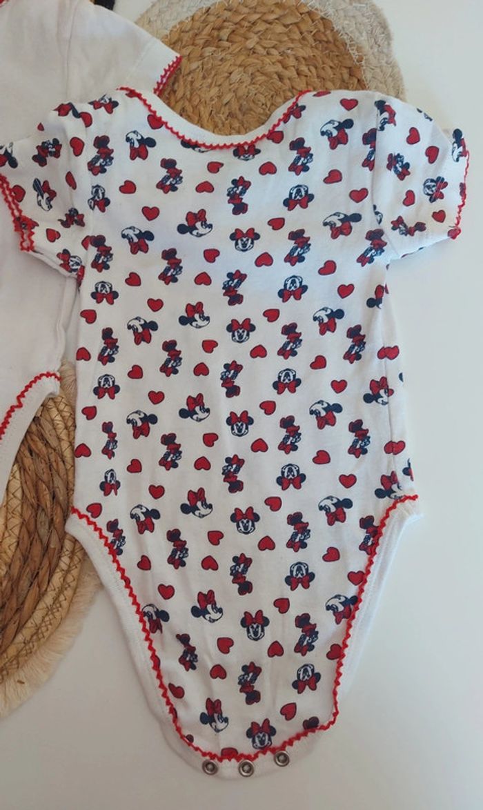 Lot bodys manches courtes fille Minnie Disney - photo numéro 3