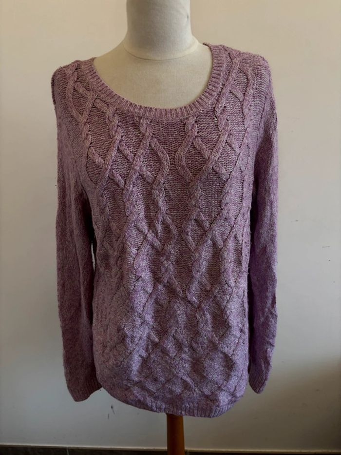 Pull rose en maille taille L