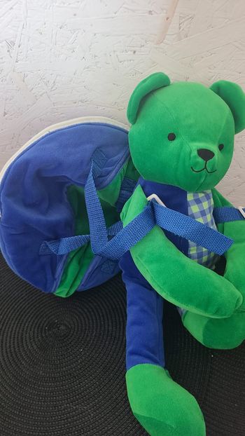 Peluche ours BERCHET et son sac à dos