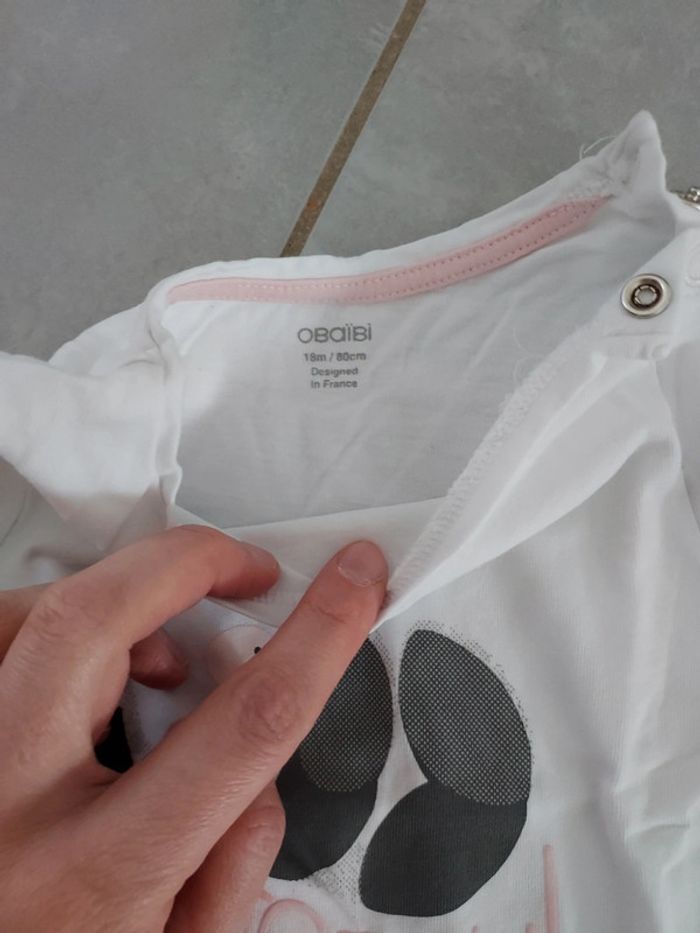 Lot 2 tee-shirts manches longues Obaibi - photo numéro 5