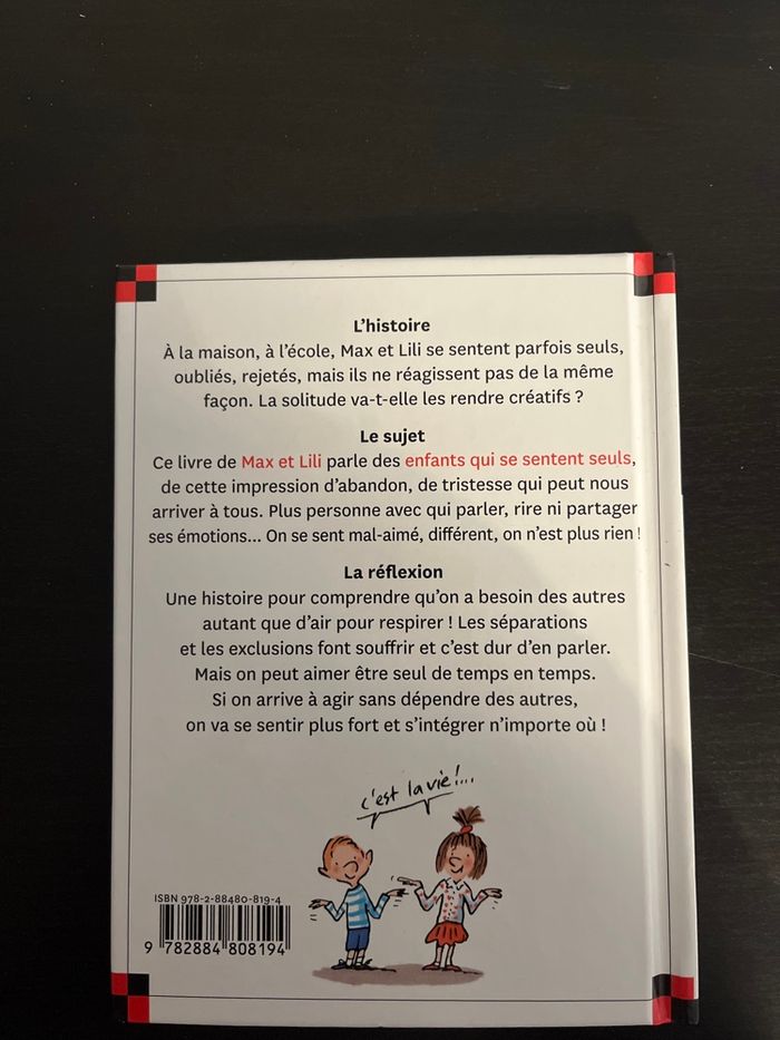 Lot 3 livres Lili et Max (solitude, pudeur, injustice) - photo numéro 5