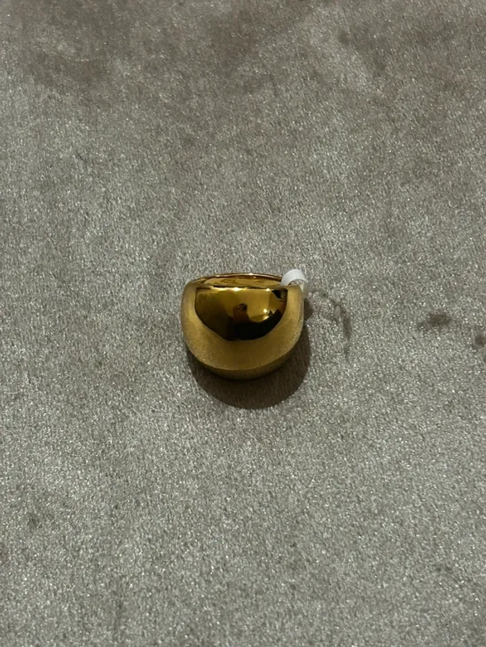 Bague dorée en acier inoxydable 14g - Neuve - photo numéro 3