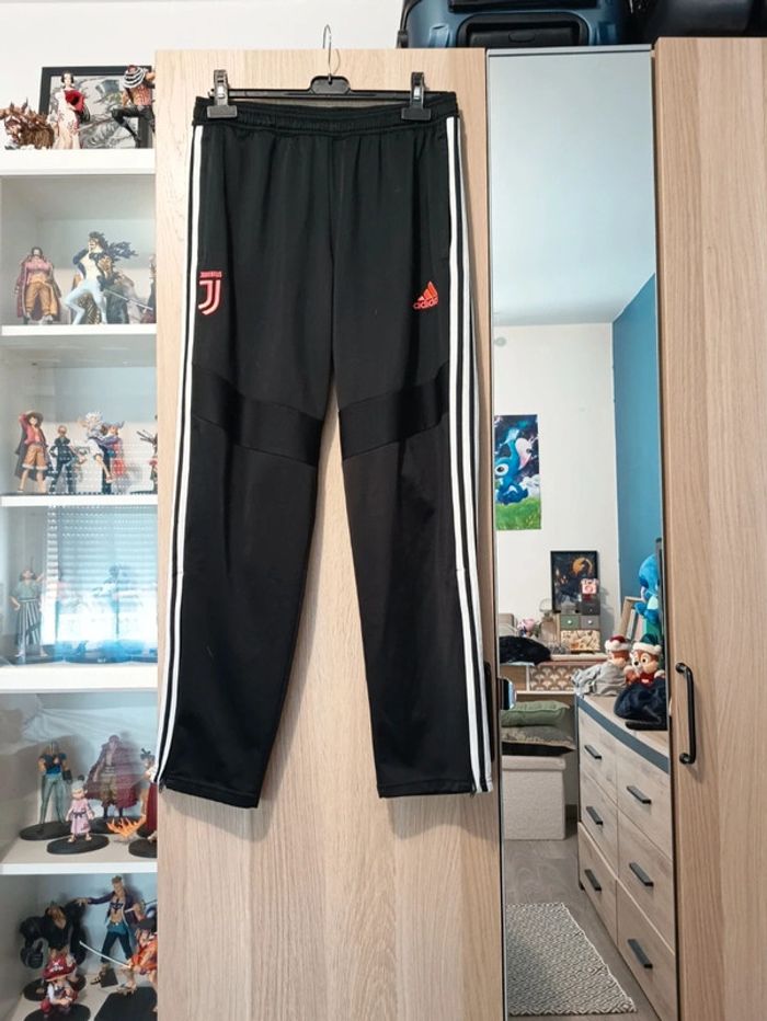 Pantalon de survêtement jogging noir blanc rose adidas Juventus - Taille L (Ecrit M)