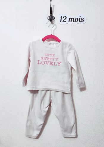 Pyjama 2 pièces bébé fille Orchestra taille 12 mois