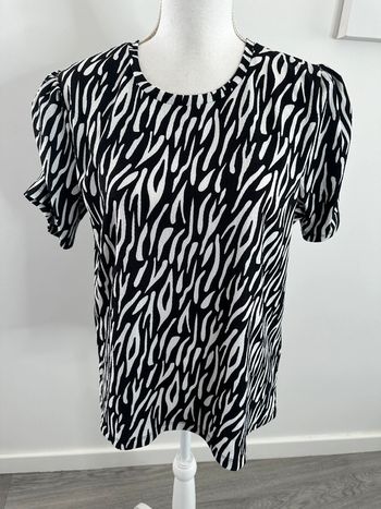 T-shirt zèbre noir et blanc T40 L