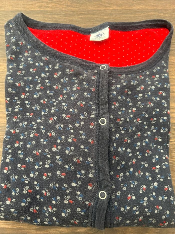 Petit bateau. Gilet à fleurs léger. 12ans.