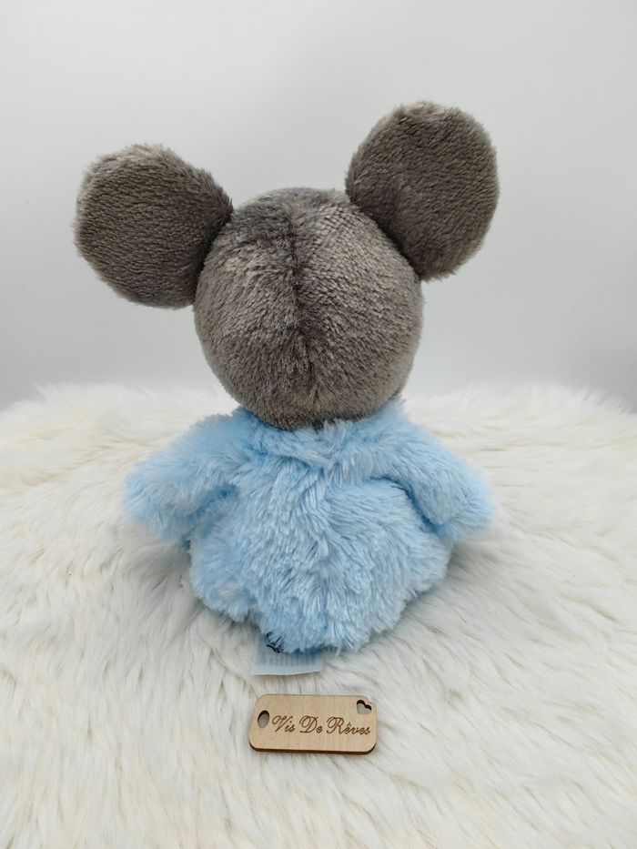Doudou Peluche Hochet Mickey Bleu ciel Disney - photo numéro 3
