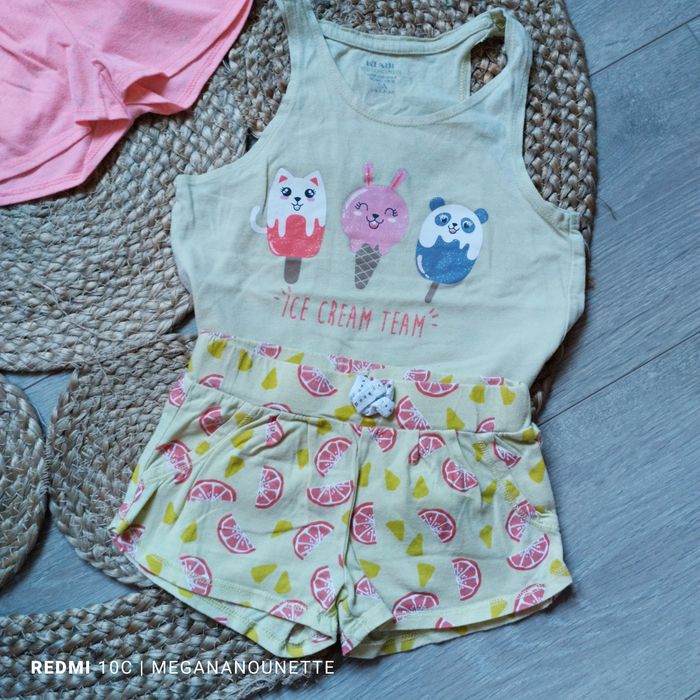 🌙 Lot de 2 pyjamas été – 5 ans / 110 cm – Kiabi – Bon état - photo numéro 3