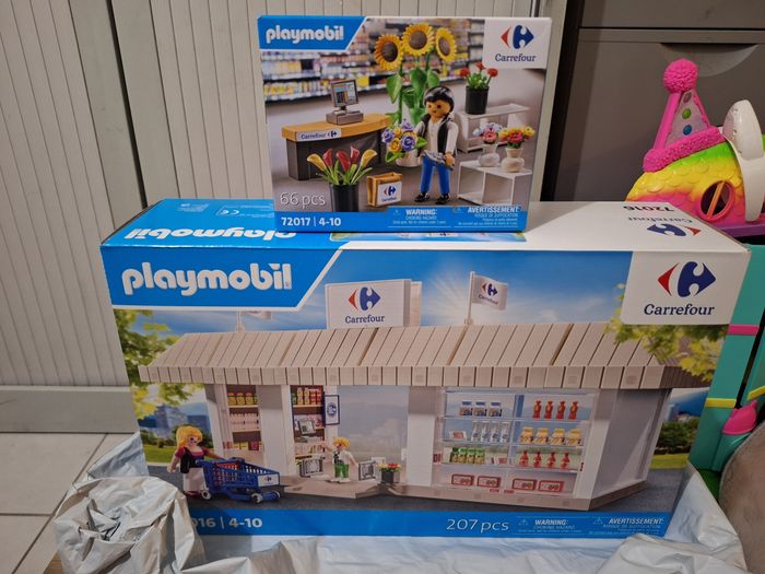 Lot 2 boites playmobil Carrefour