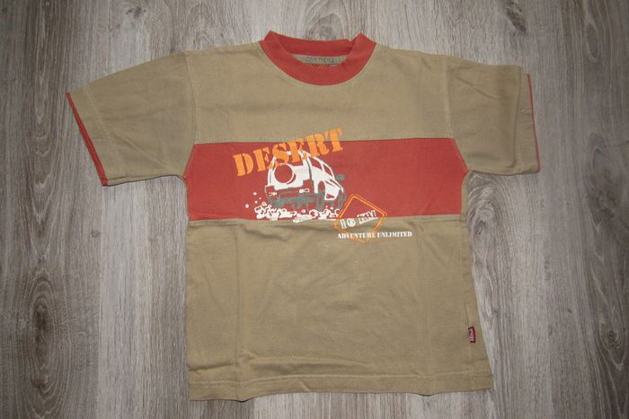 TEE SHIRT MC KAKI ET MARRON GARÇON "RAID DÉSERT" - 8 ANS - n°06 - photo numéro 2
