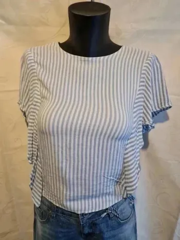 Blouse originale rayée marin - femme - M 