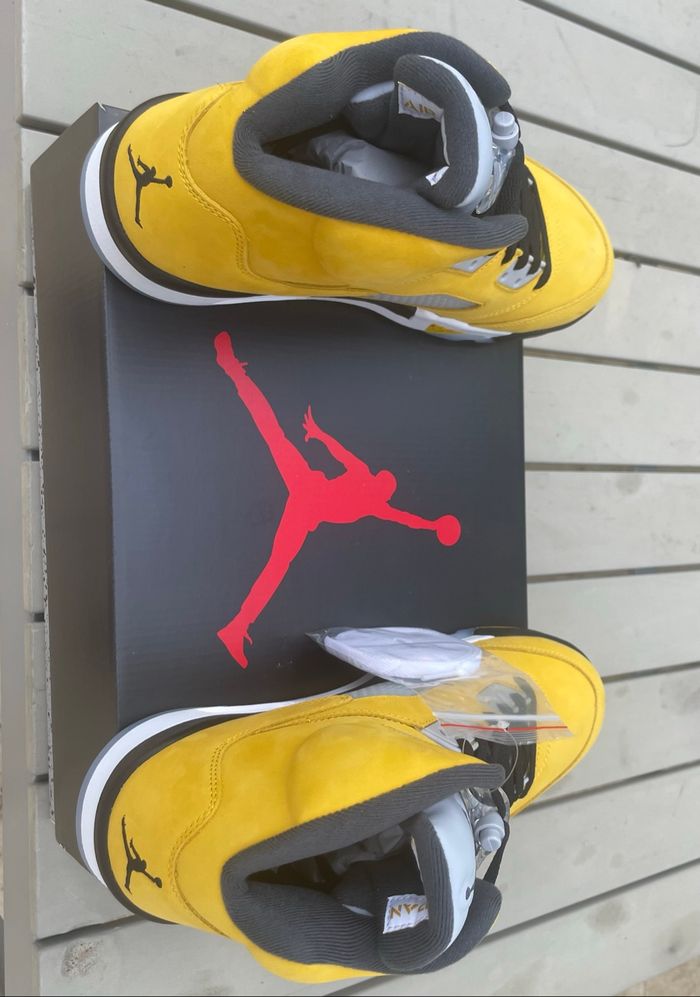 Air jordan 5 Retro Tokyo jaunes - Neuves en taille - photo numéro 4