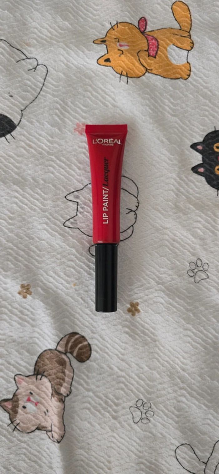 L'oreal lip paint infaillible rouge à lèvres lacquer 105 red finition
