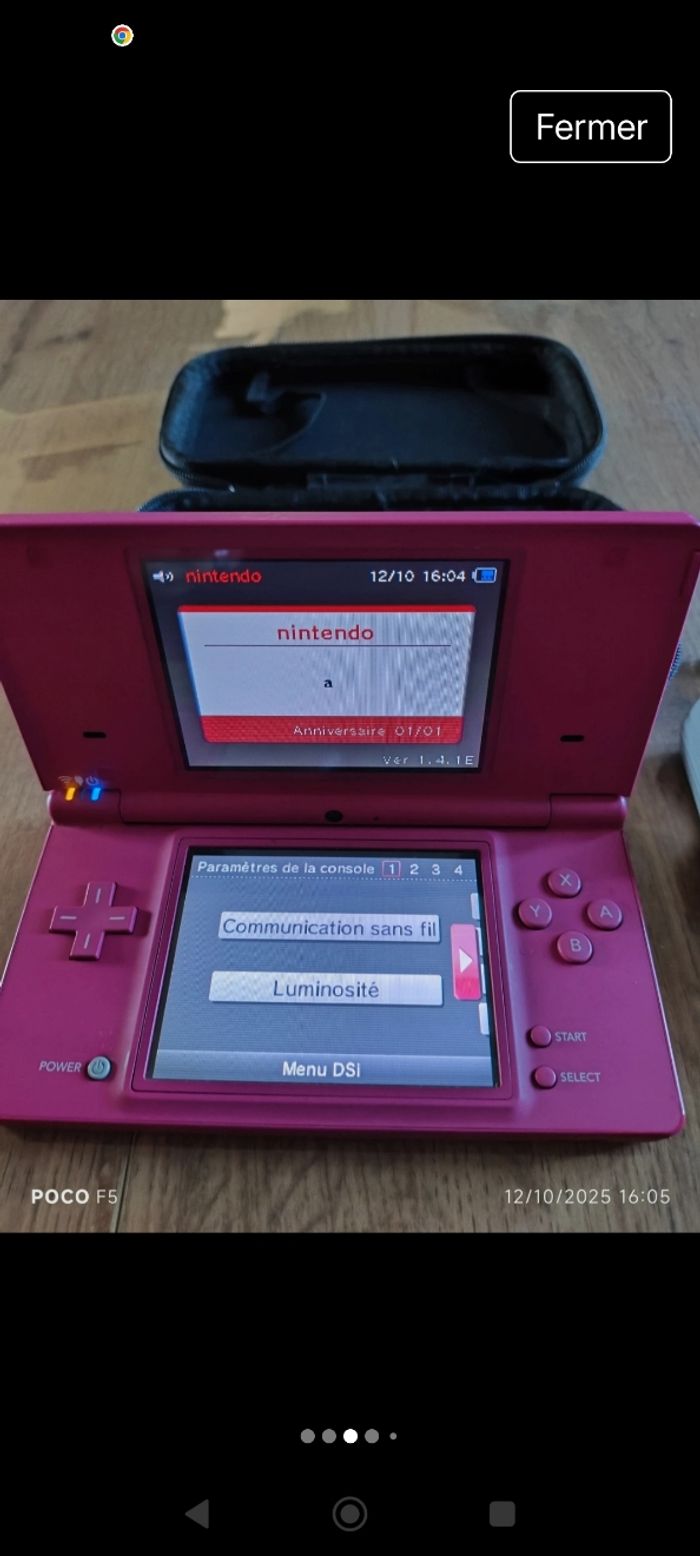 Dsi console nintendo DSI console Nintendo avec chargeur pochette - photo numéro 2