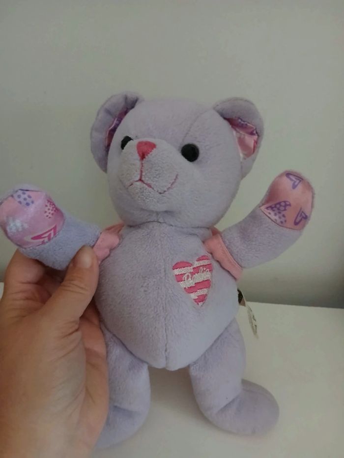 Peluche ours cœur de barbie 2001 - photo numéro 14