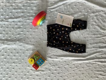 sarouel marine motifs multicolore taille élastique 12 mois mes petits cailloux