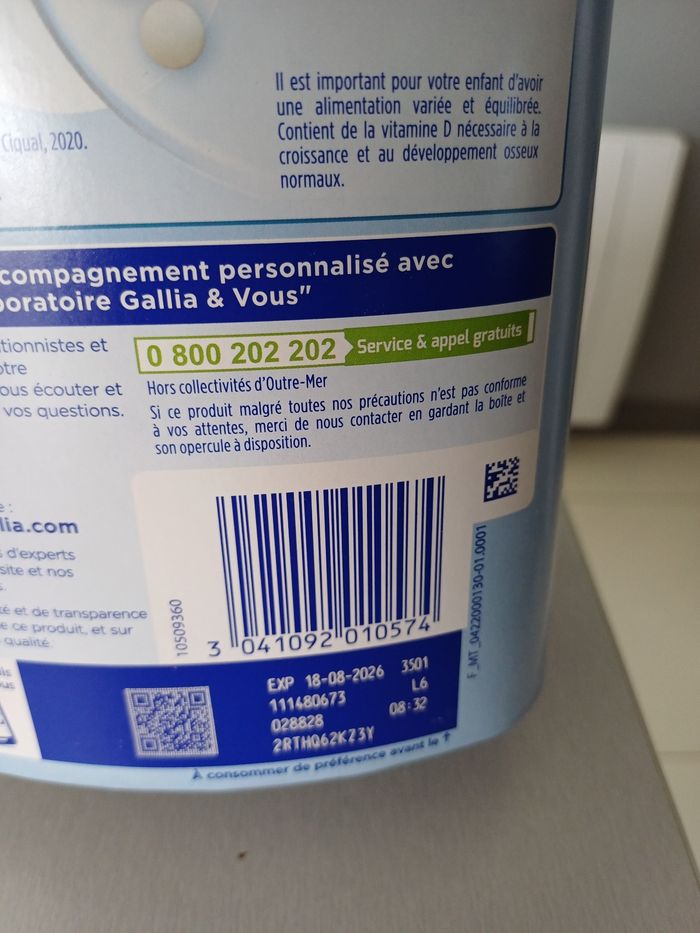 Lait croissance Gallia calisma - photo numéro 2