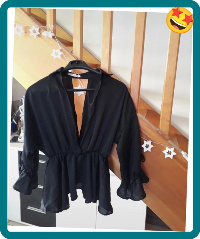 Blouse/Chemisier noire d'été🌿💞