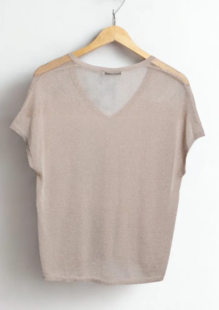 Top beige rosé Zapa Paris Taille S/M - photo numéro 6