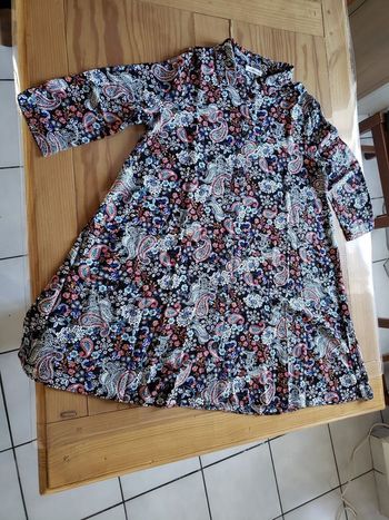 Robe manches 3/4 à motifs