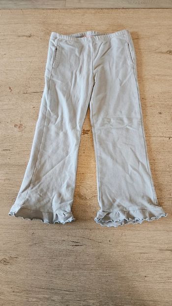 Legging gris clair légèrement évasé, avec poche et froufous dans le bas, Mini chine, 6 ans