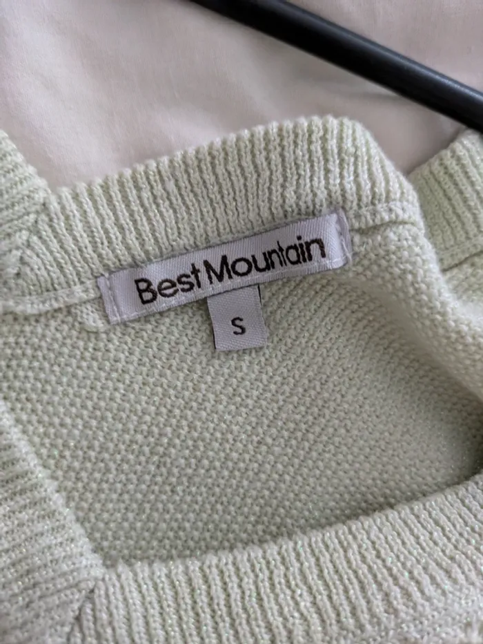Pull Dos Nu Brillant Vert d'Eau Best Mountain - Taille S - photo numéro 3