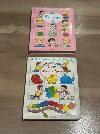 Lot de 2 livres l’imagerie des tous petit le corps et les couleurs Très bon état