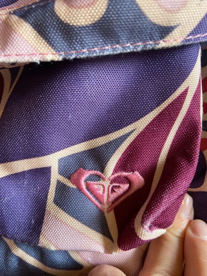 Sac à dos Roxy motif fleurs violet /mauve - photo numéro 2
