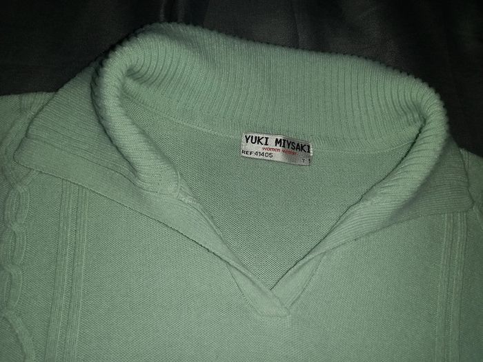 Pull vert menthe - photo numéro 3