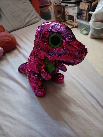 Peluche ty a paillette Dino stompy20cm env