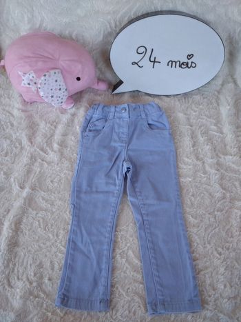 Pantalon style jeans Fille 24 mois Kiabi