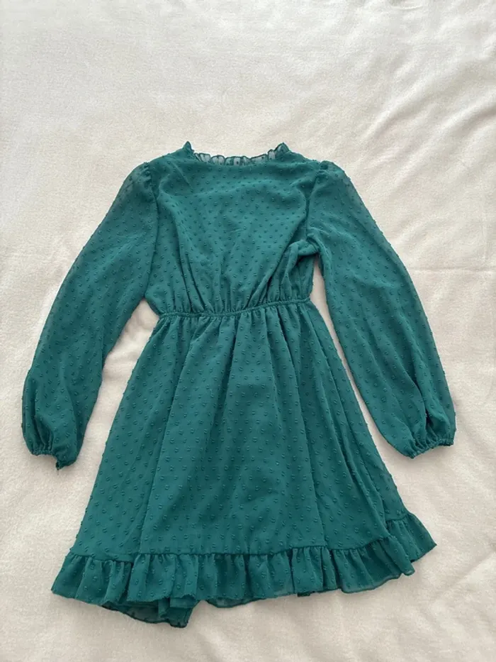Robe en tulle vert foncé SHEIN taille XS en très bon état - photo numéro 12