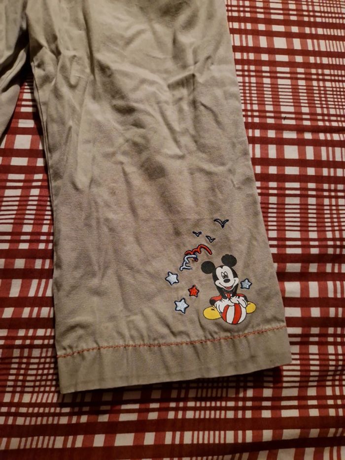 Pantalon beige mickey - photo numéro 2