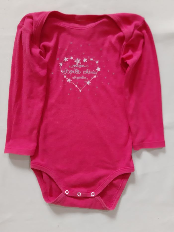 body à manches longues fuschia fille - absorba - 2 ans - photo numéro 2