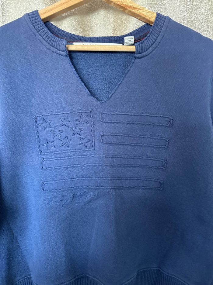 Pull Femme Tommy Hilfiger Bleu Marine – Drapeau ton sur ton – Taille M - photo numéro 2