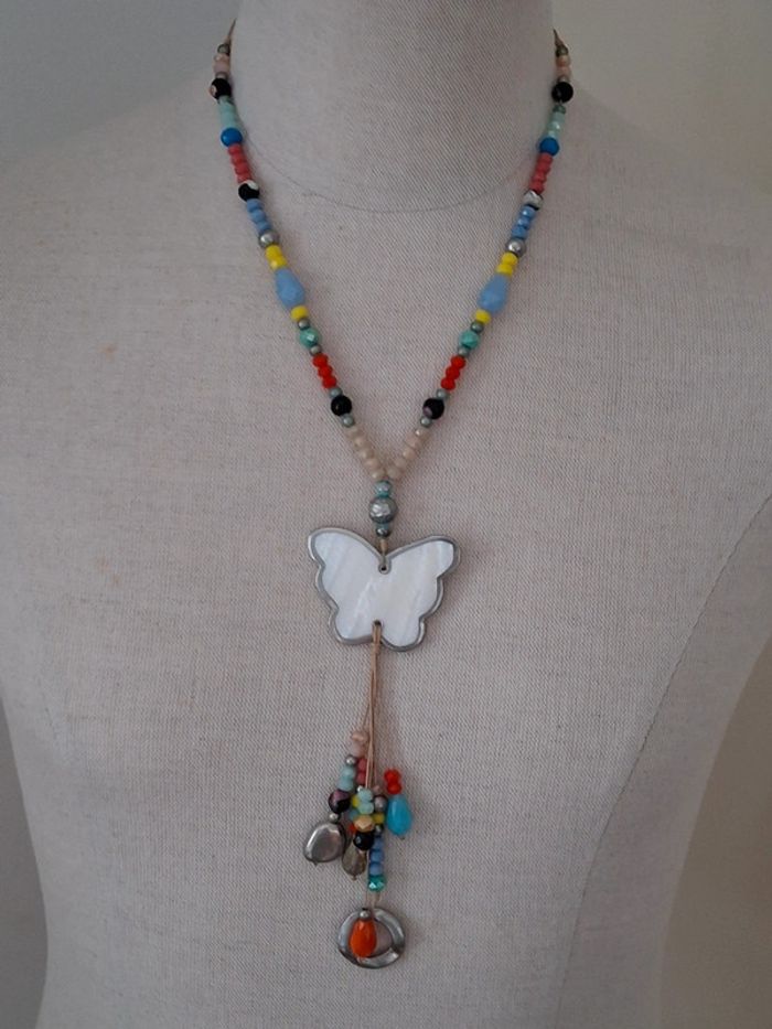 Pendentif papillon ravissant en été, réglable - photo numéro 2