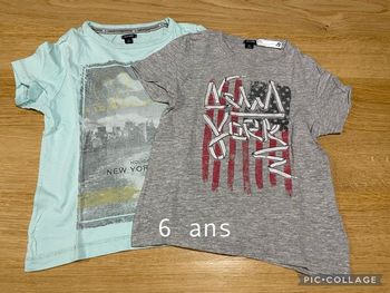 Lot 2 tshirts manches courtes  6 ans