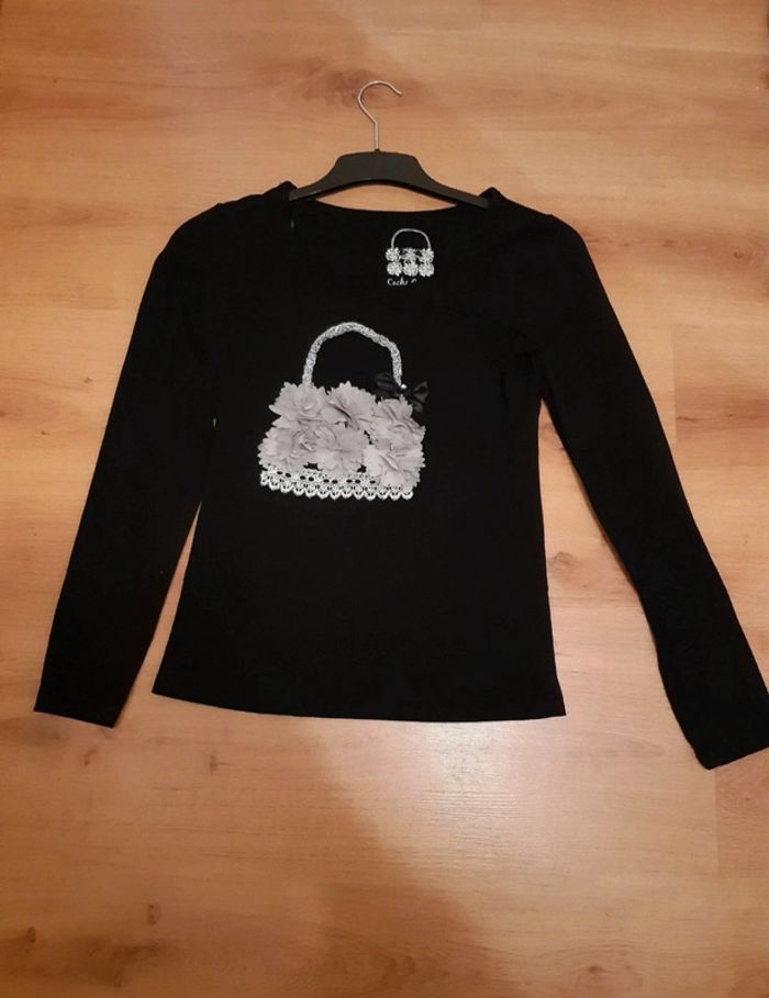 Tee-shirt manche longue femme taille 1 - photo numéro 2