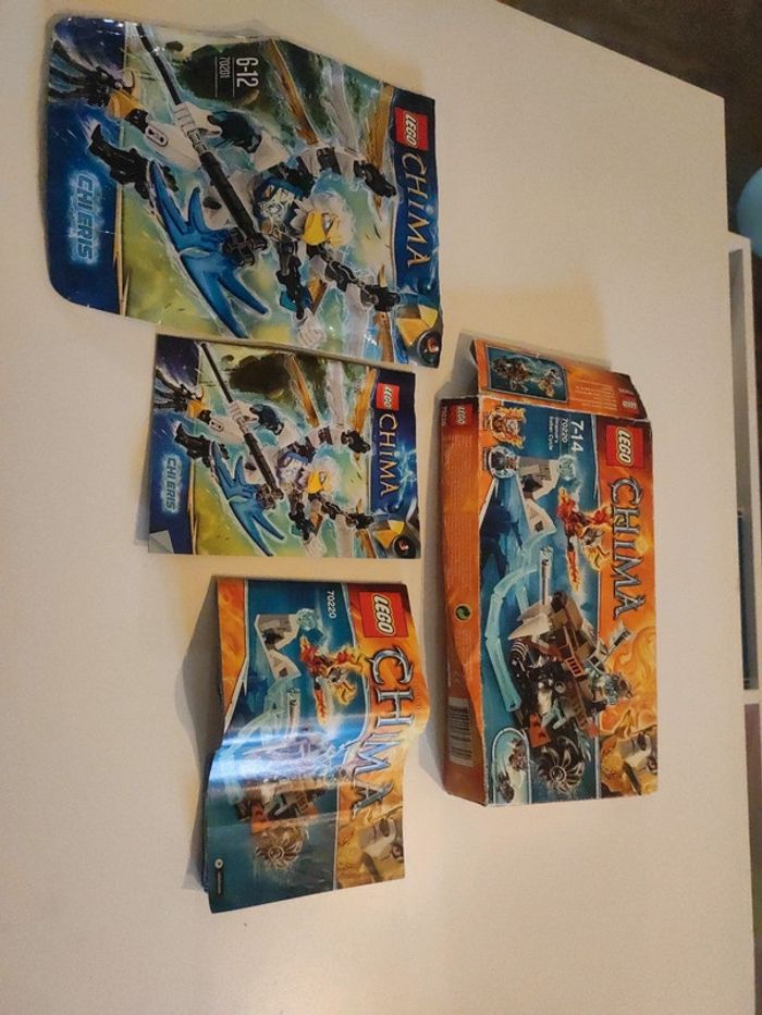 Lot de 2 notices et boîtes lego chima