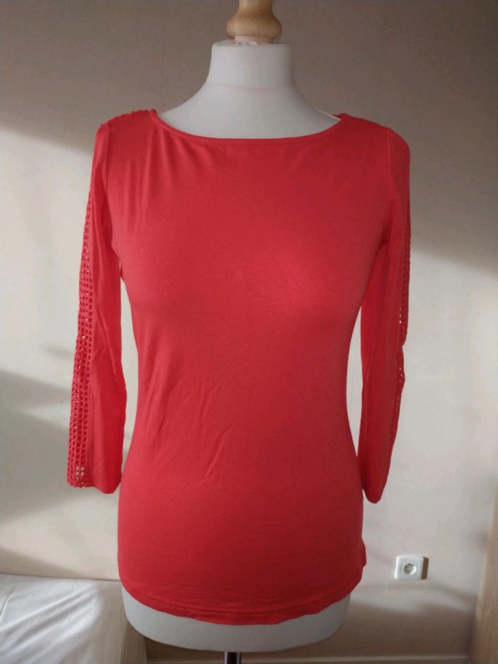 🧡🧡 Superbe pull fin manches ajouré M&S 🧡🧡 - photo numéro 2