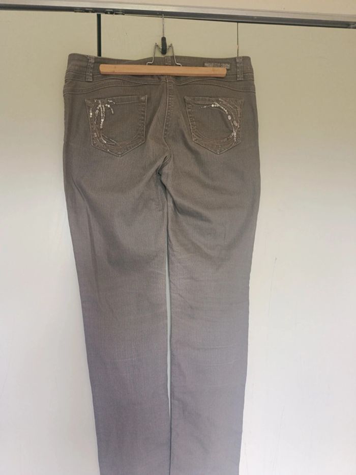 Jean marron beige t 44 breal - photo numéro 3