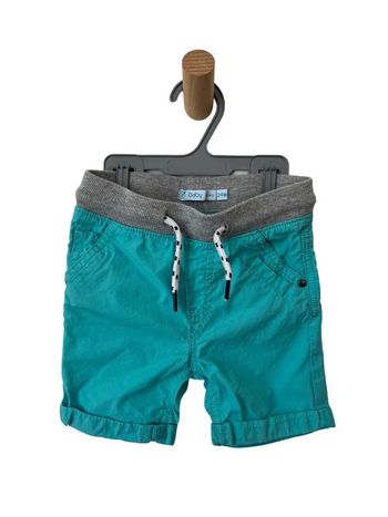 Short en toile de coton bleu turquoise - Gémo 24 mois