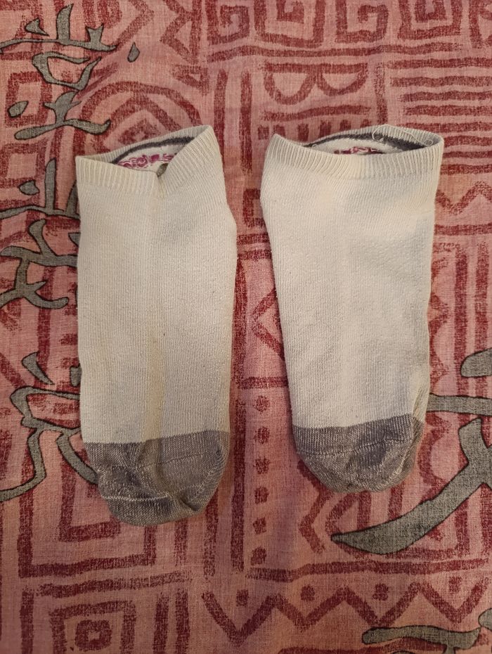 Chaussettes femmes blanches et grises - photo numéro 2
