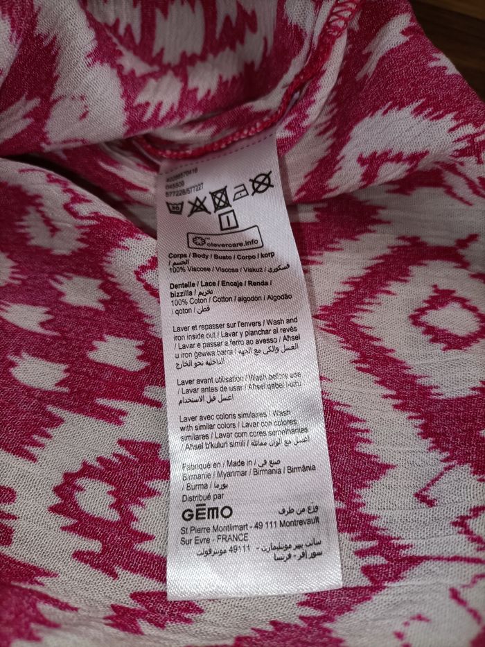 Joli débardeur blanc et fushia 40 Gémo - photo numéro 7