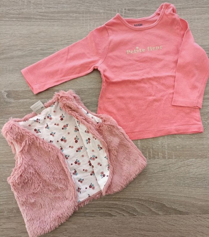 Haut + gilet sans manche 6 mois