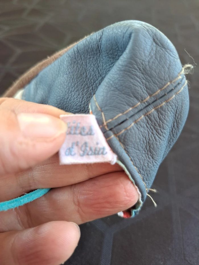 Chausson naissance bleu et blanc - photo numéro 7